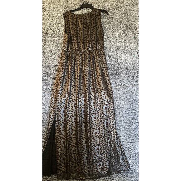 Villa Clothes Women's Leopard Print Sleeveless Maxi Dress Size XL Scoop Neck - Picture 8 of 10